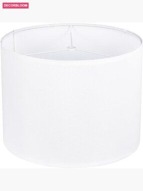 Large Drum Lampshade 13x13x10" Natural Linen Hand Crafted for Table Floor Lamps